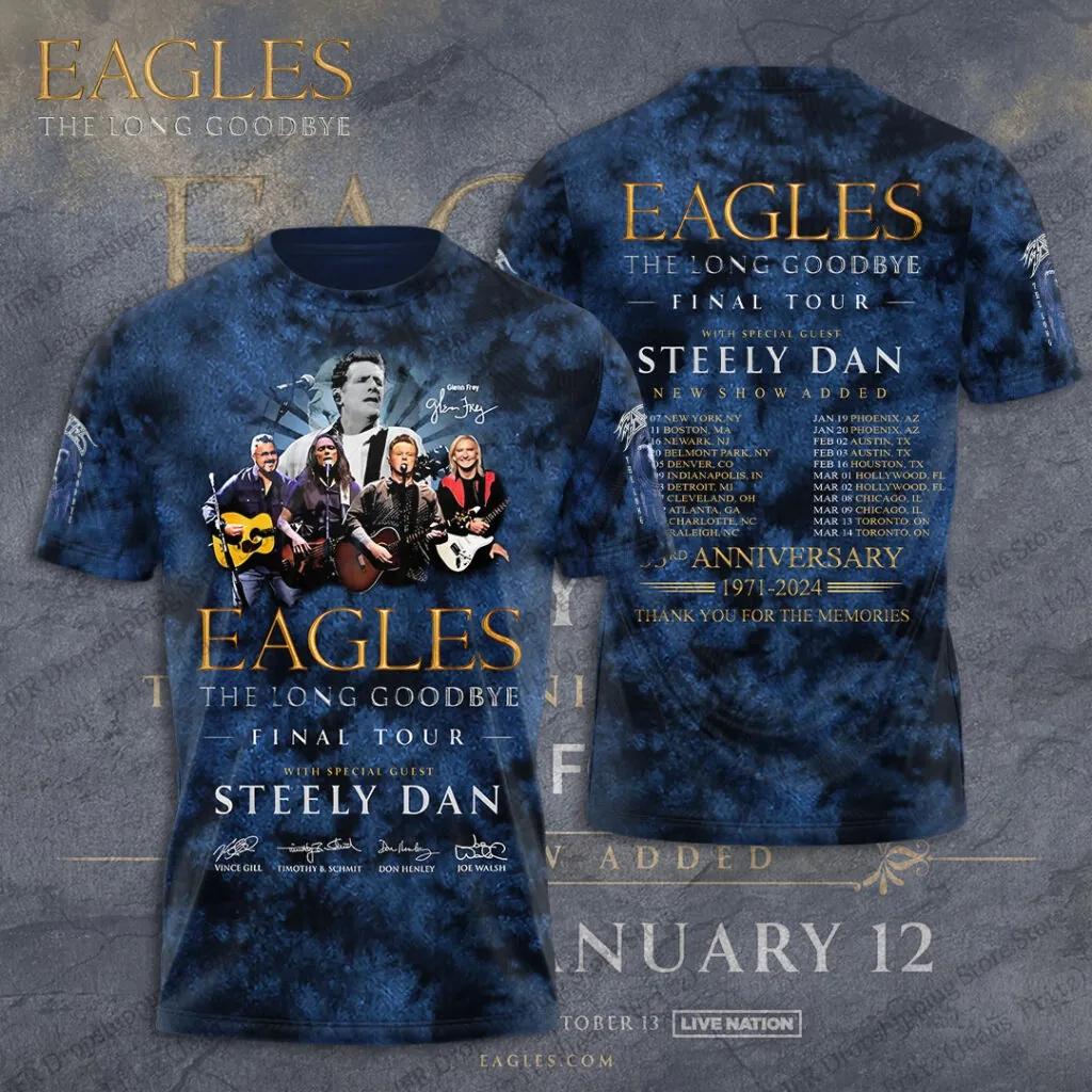 New Retro Rock Eagles Band 3d Print T-shirt Men Women Fashion Hip Hop Casual Short Sleeve Tops Tees Kids Tshirt Album Clothing