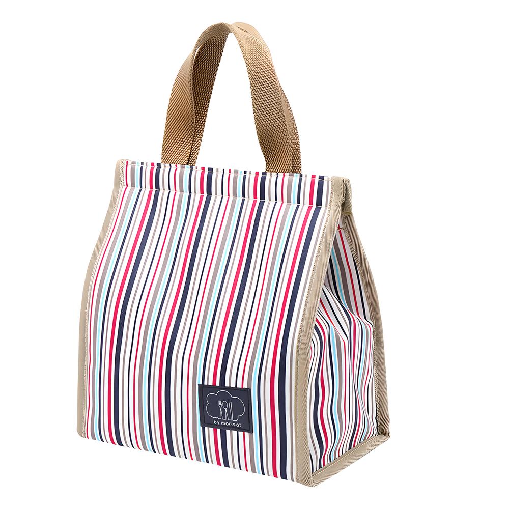 Integrierte isolierte Thermos-Lunchtasche, große Kapazität, gestreift, Hand-Tragetasche für Lebensmittel, Sandwiches, für Picknick im Freien, Pendeln, Büro