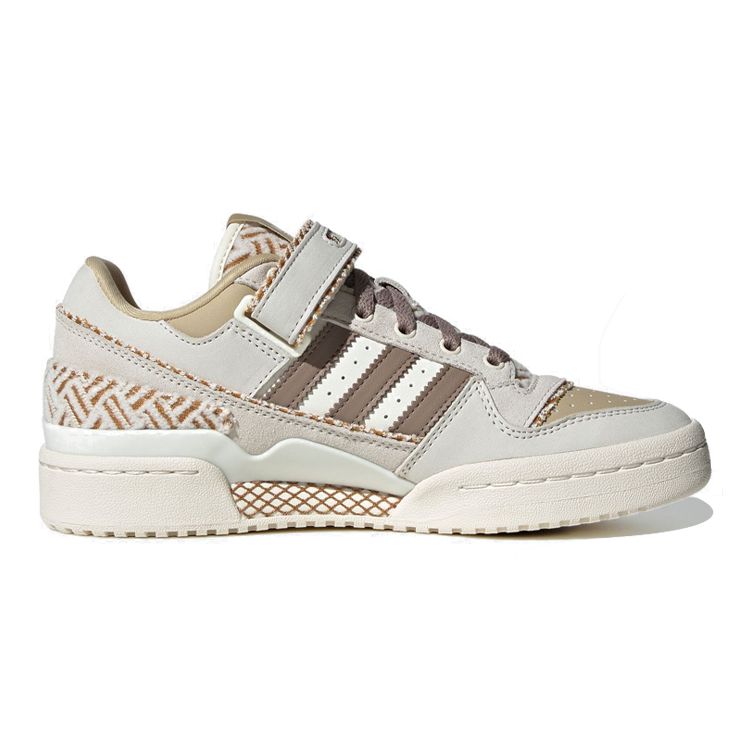 Adidas Originals Forum Low Leather Comfortable Low-Top Sneakers Women Sneakers White Brown GY0021