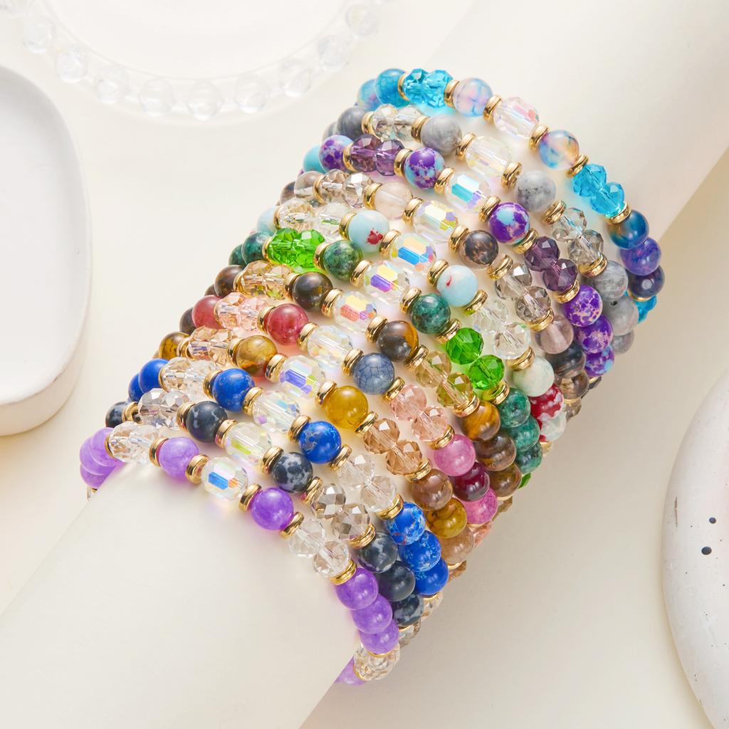 12 Constellation Crystal Beaded Bracelets for Women Men Natural Stone Handmade Cancer Virgo Leo Bangle Energy Friendship Jewelry