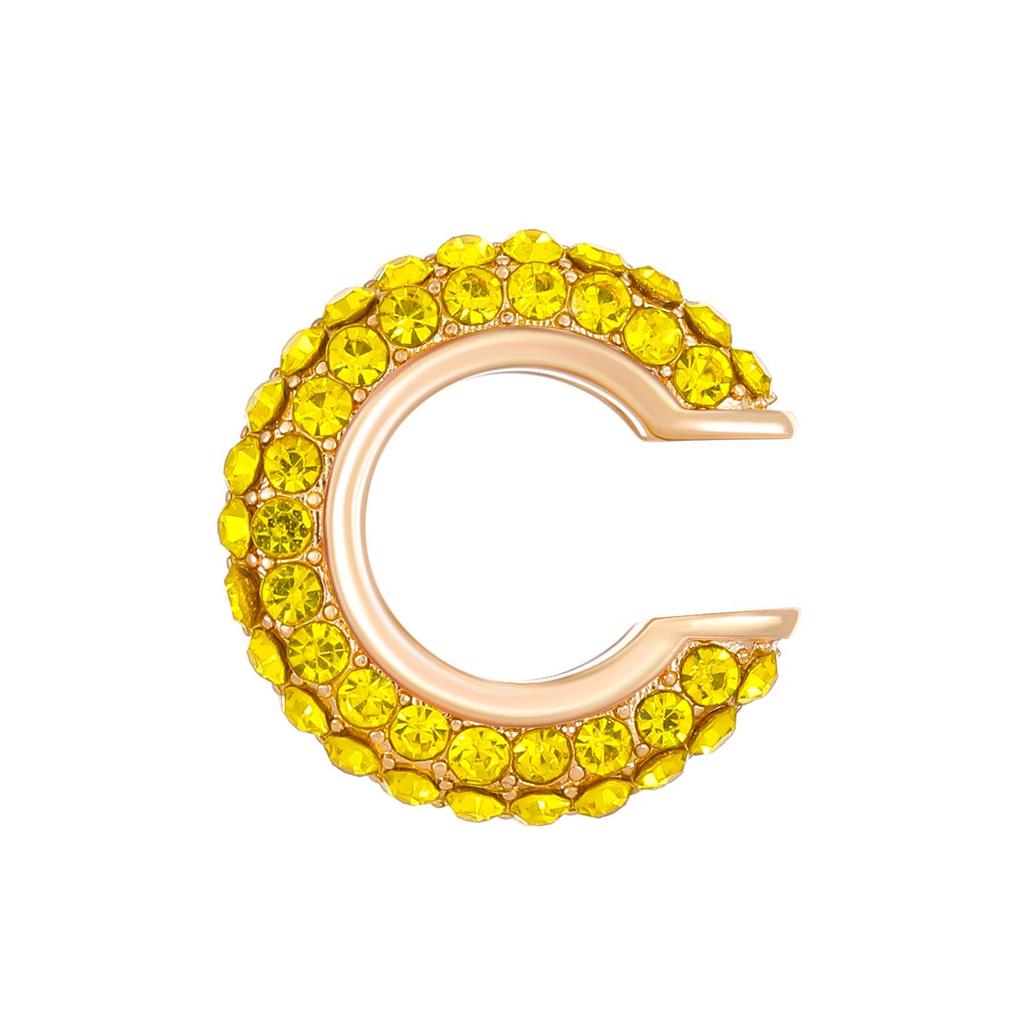 European & American Popular C-shaped Rhinestone Ear Cuff Earrings, No Piercing Needed for Women