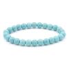 New European & American Style Cross Bracelet, 8MM Natural Stone Beaded Fashion Accessory