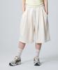 UNKNOWN PLANET Daily Wide Sweatshirt Shorts Pants Ivory