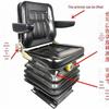 Compact Construction Vehicle Seat with Shock-Absorbing Spring Assembly for Loaders and Forklifts