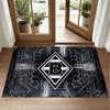 Borussia Mönchengladbach Design Crystal Velvet Rug Soft Decorative Mat for Bedroom Entrance