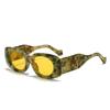  Ins Popular Fashion Square Men Sunglasses Vintage Rectangle Punk Yellow Blue Shades UV400 Women Trending Sun Glasses