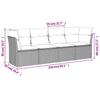 Vidaxl 4-Cz. Garden Lounge Set, Cushions, Grey, Rattan PE