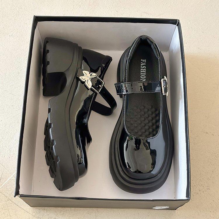 

Platform Mary Jane Shoes Women s 2025 New Versatile Bow Thick Heel College British Style Single Shoes High Heel Small Leather Shoes 35 чорний