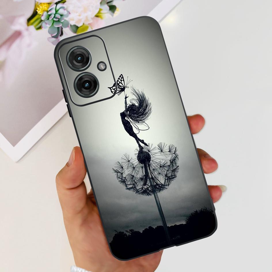 For Motorola Moto G55 5G Case Black TPU Soft Silicone Funda Shockproof Cover For Moto G55 2024 Phone Cover G 55 Protective Shell