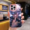Jujutsu Kaisen Satoru Gojo Gelee Doppelschicht Rosa Handyhülle für iPhone 17 16 15 14 13 12 11 Air Pro Max Plus Schutz