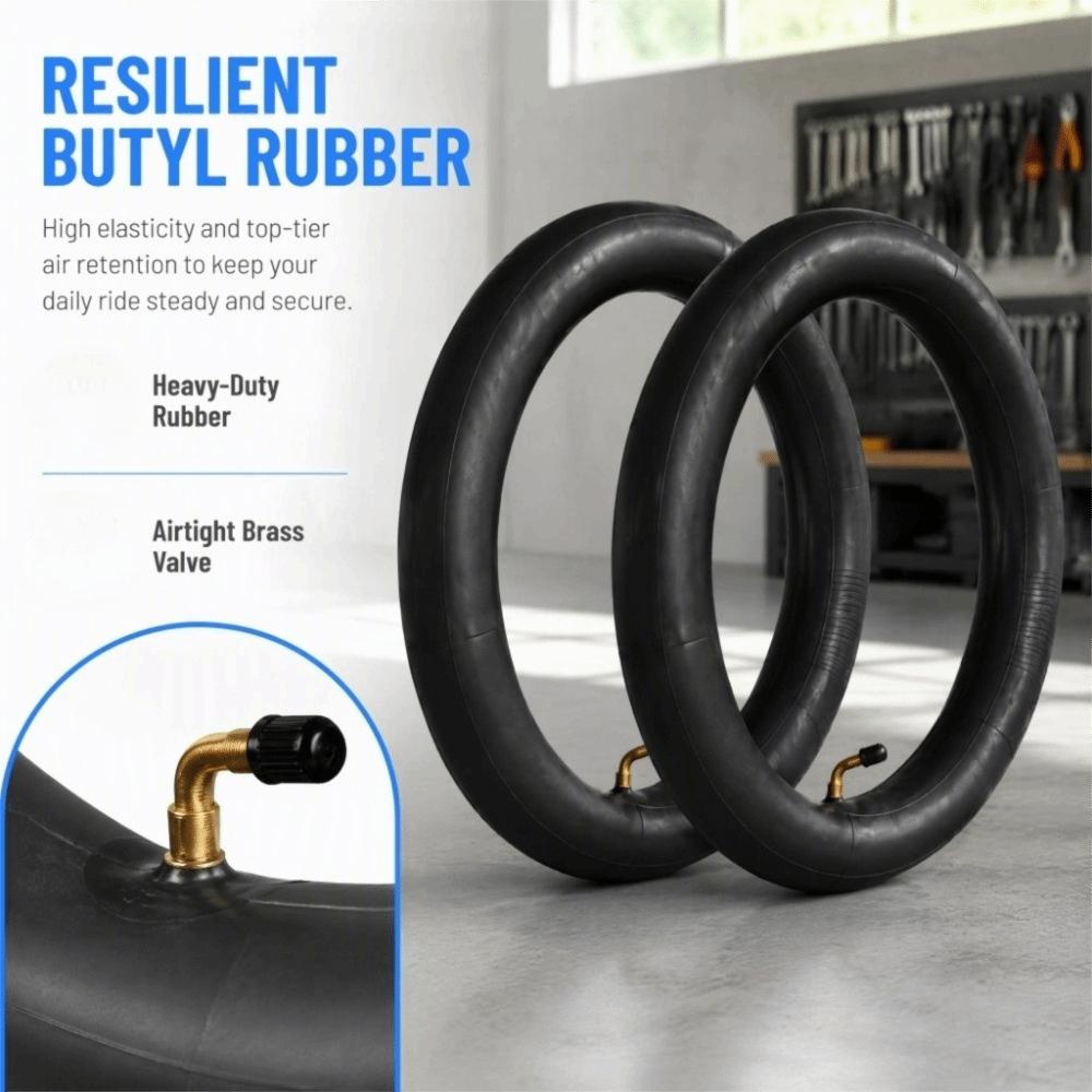 2PCS 14x2.125 Electric Bike Inner Tube Black 14 Inch Inner Tube Bike Maintenance