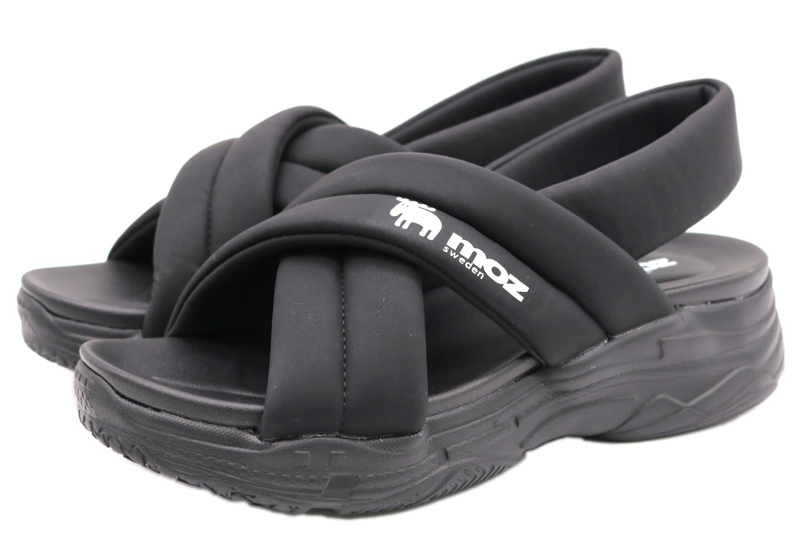 

Mozu Tube Padding Cross Sports Thick 97624514 Sandals, Sandals, Lightweight, Sole, Women s, Black, Small, 3E, чёрный