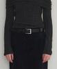 Hauseuobeupondeu Wide Cow Leather Square Belt_Black