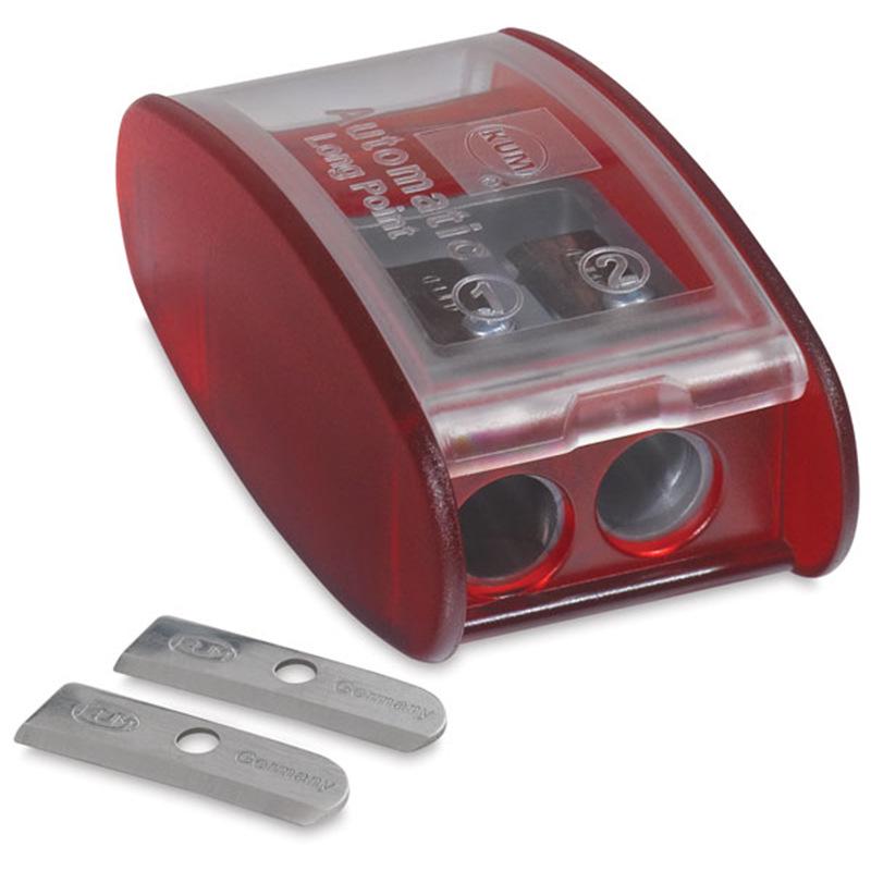 KUM 2-Step Sharpener for 8mm Wood Pencils with Dual Blades