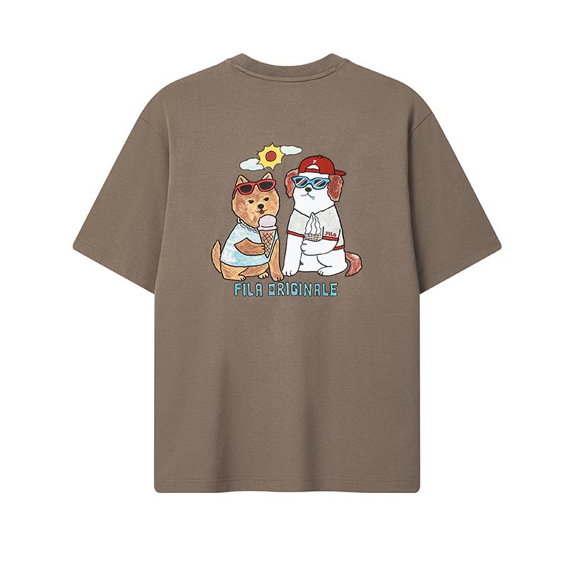 FILA ORIGINALE T Shirt Unisex Gilded Brown F11U629101FBN L