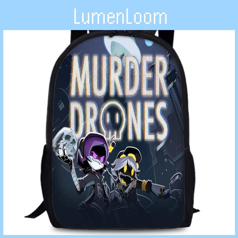 Murder Drones Anime Backpack Oxford Fabric Spacious School Bag For Students Teens College Essentials