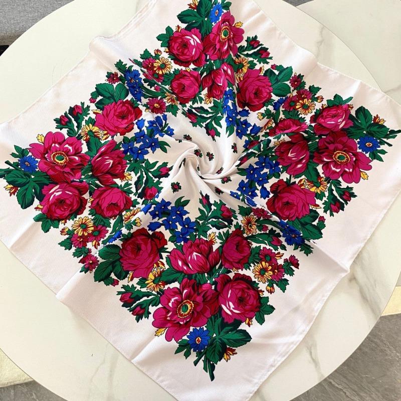 Double Twill Popular Comfortable Value  Silk Scarf 70Cm Cotton Square Leisure Shawl Scarf For Women Headscarf