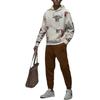 Jordan Brooklyn All Over Print Hooded Fleece Lined Casual Long Sleeved