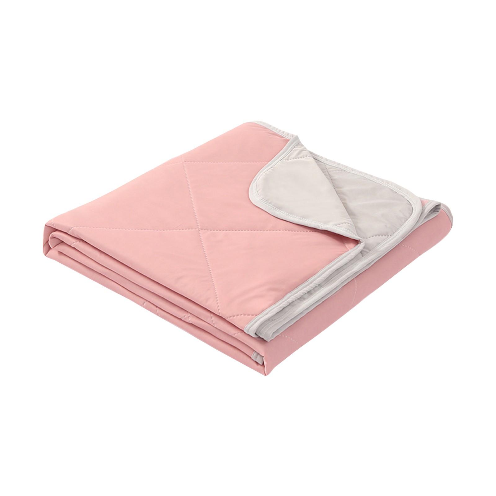 

Summer Cool Silk Ice Cream Solid Color Conditioning Quilt, Summer Cool Quilt Student Dormitory Quilt 100x150cm One Size рожевий