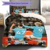 Erling Haaland & Phil Foden Pattern Bedding Home Decoration Birthday Gift ( 1 duvet cover + 2 pillowcase, without core),fan merchandise.