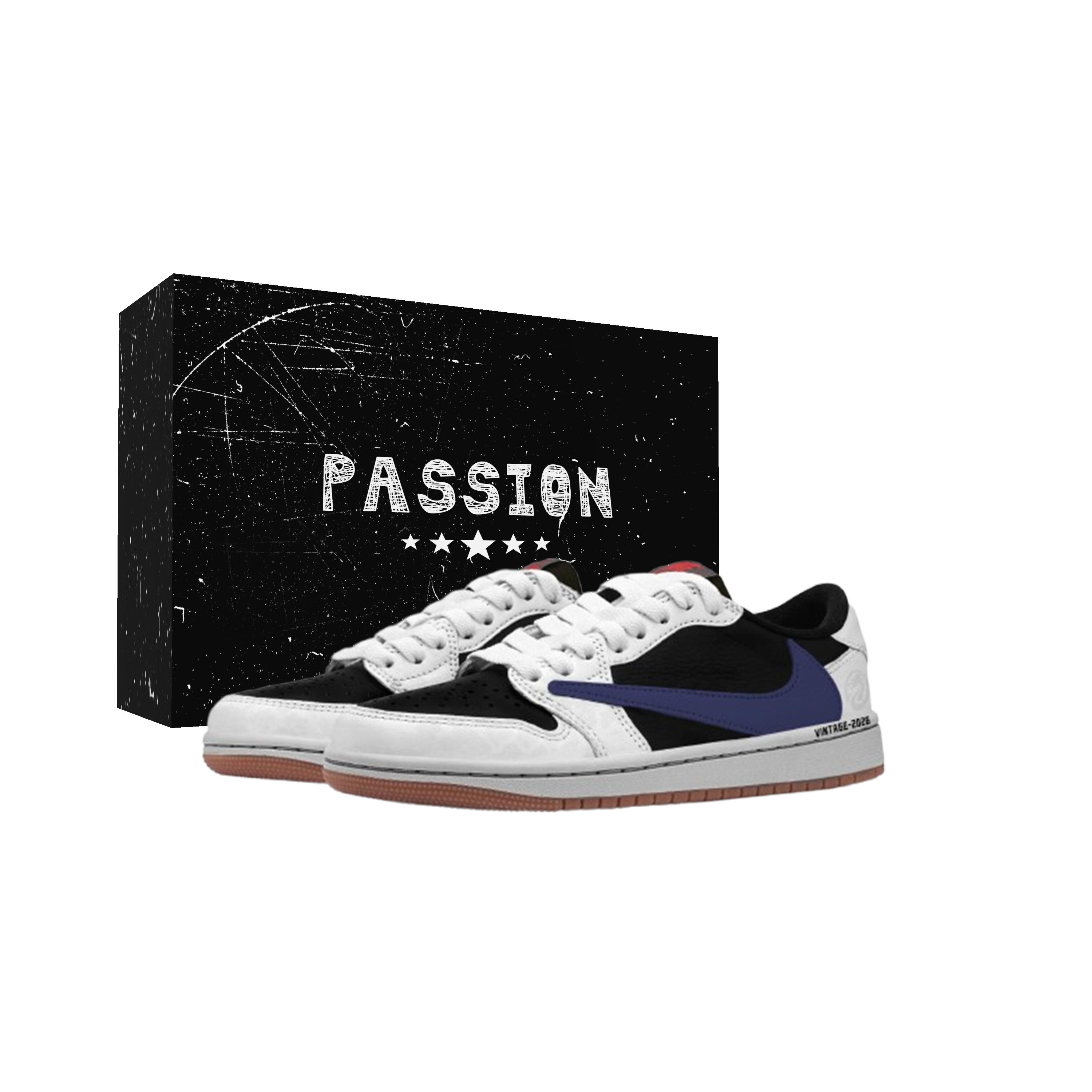 

Travis Scott X Jordan Air Jordan 1 Vintage Basketball Shoes Unisex Low Top Purple DZ4137-700(Team1698--) 42.5