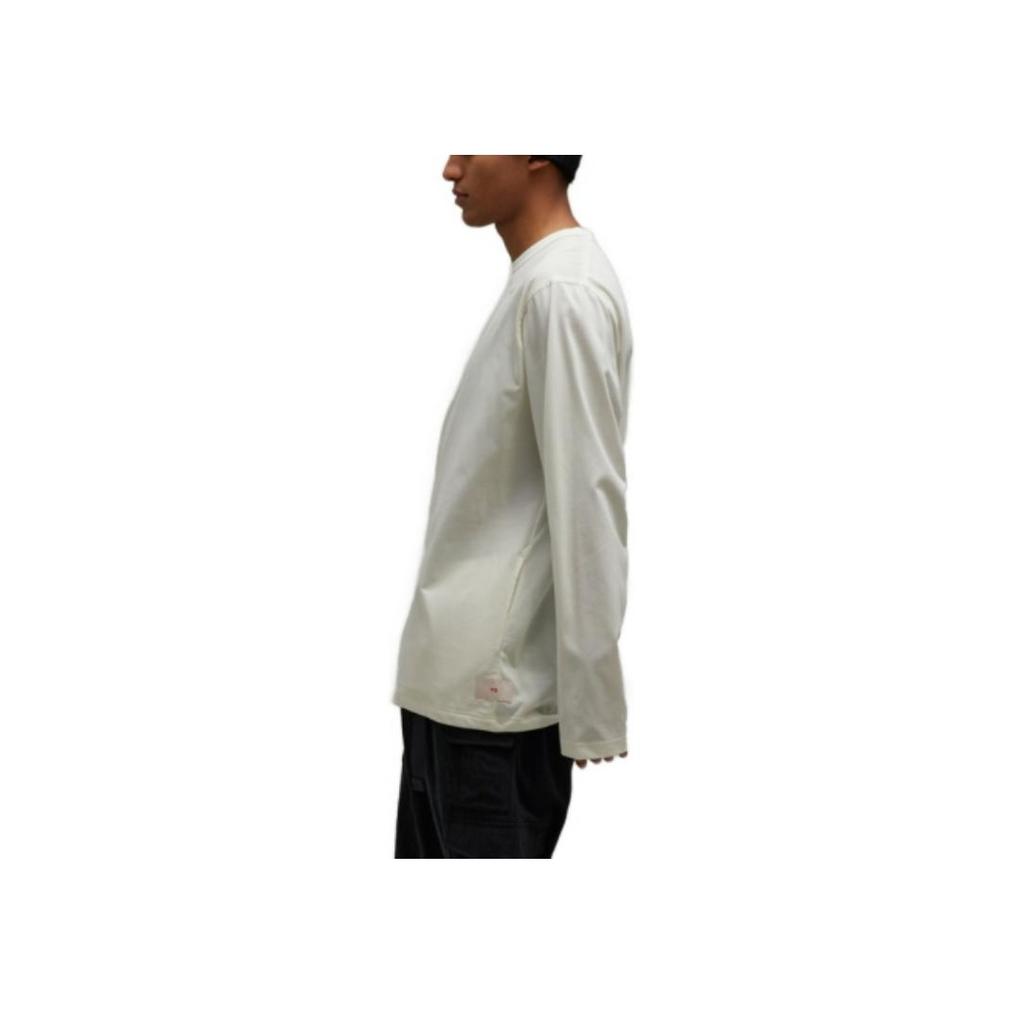 Y-3 FW23 Solid Color Crew Neck Loose Long Sleeve T-Shirt Unisex Tops White IQ1834