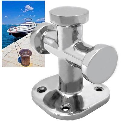 63x63mm Single Cross Bollard – 316 Stainless Steel Mooring Bitt – 3.2" Height, Solid Cast – For Boats, Yachts, Docks – Corrosion-Resistant
