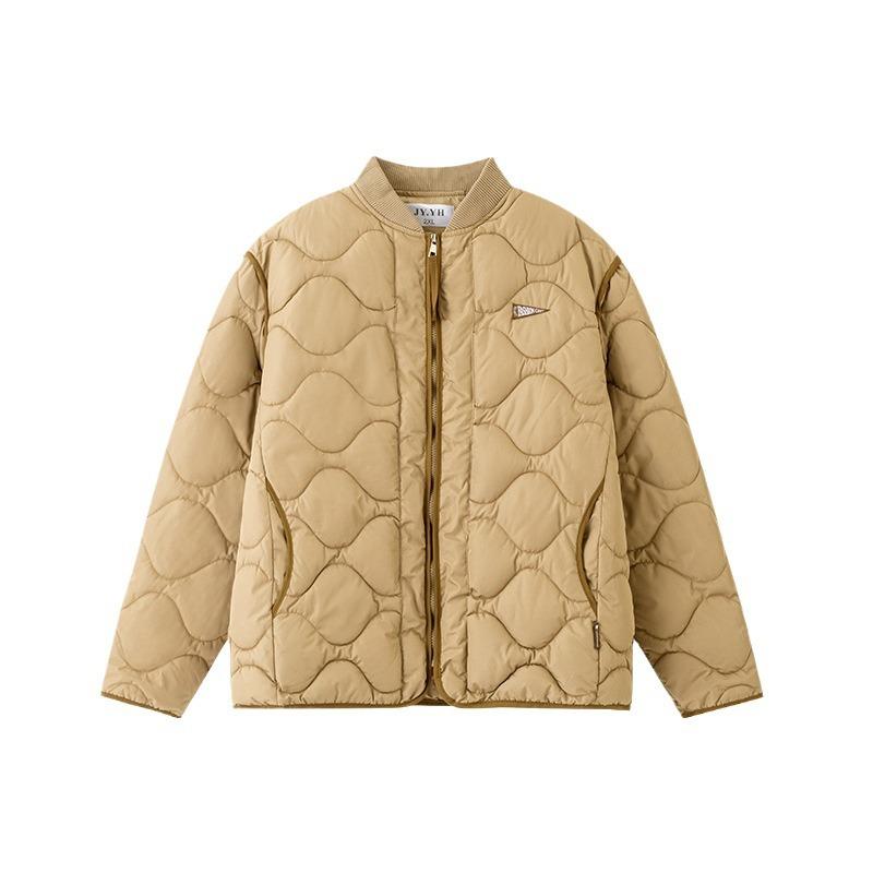 Winterjacke Damen Bomberjacke 2024 Neue Damen Verdicken Warme Baumwolljacke Damen Raute Lässige Sweatjacke Damen Wattierte Jacke