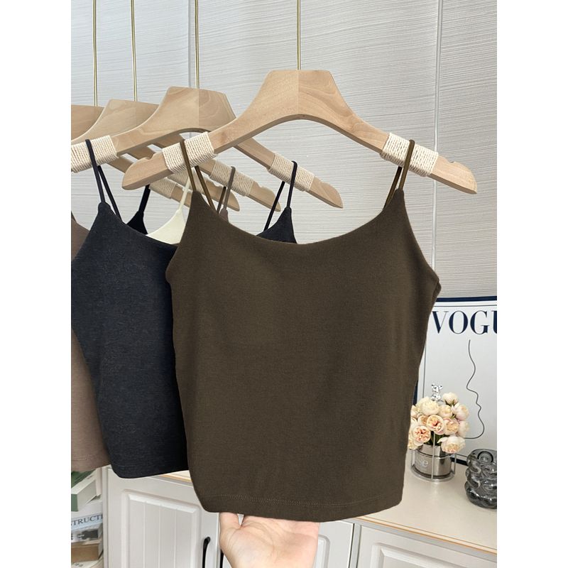 

Beauty Back Early Autumn Integrated Fixed Cup Slim-Fitting Suspenders Vest Wood ash Free size (45.00 kg-62.50 kg