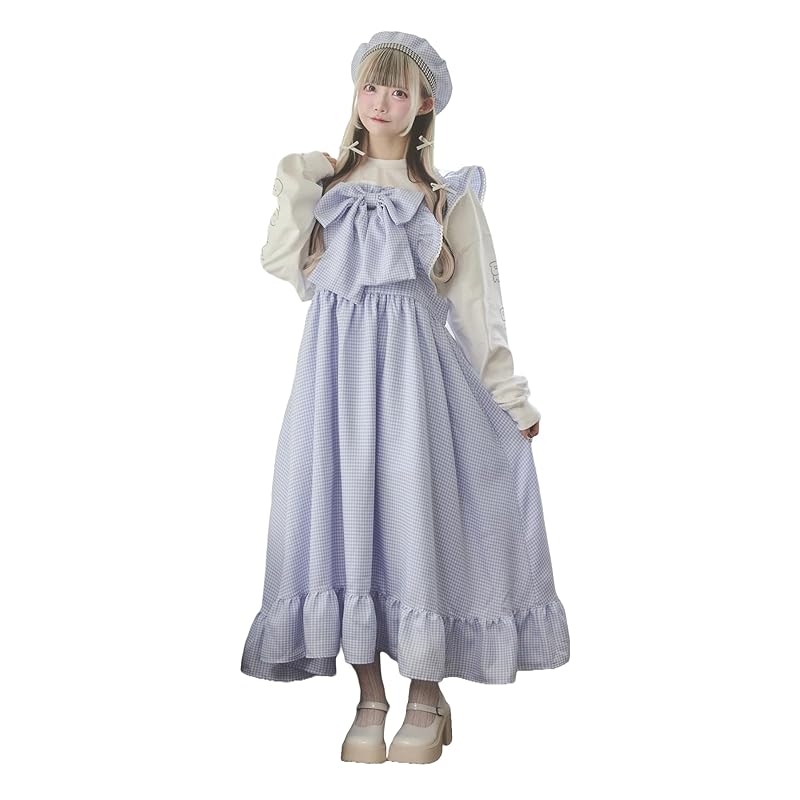 

[Wego] Whinny Yuuri Ribbon-chan One piece clothes one piece tops girly cute South Korea gift present spring clothes summer clothes spring summer