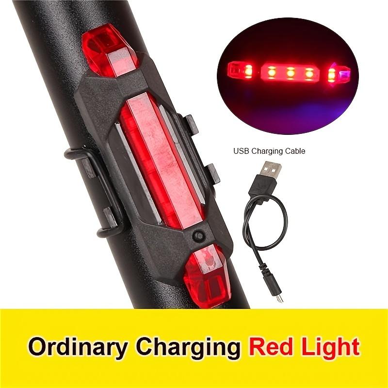 USB Rechargeable LED Bike Tail Light - 4 Flashing Modes For Safety And Visibility - Mountain And Road Bicycle Taillight For Riding And Cycling