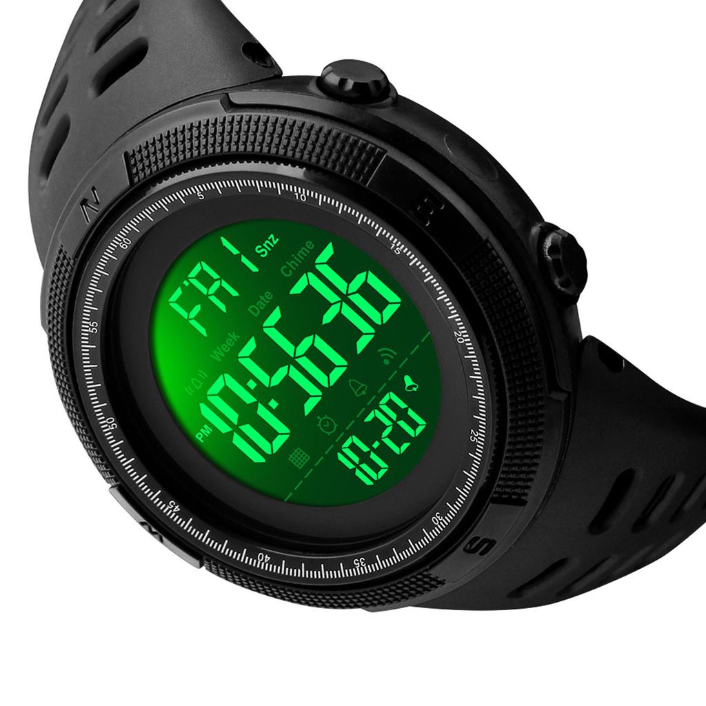 Men Digital Watch 50M Water Proof LED Backlight Sports Watch Stopwatch Countdown Alarm Clock Function Built In Battery