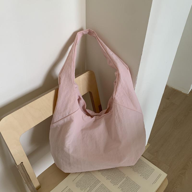 Canvas bag women's large-capacity new summer versatile simple shoulder underarm bag college student tote bag
