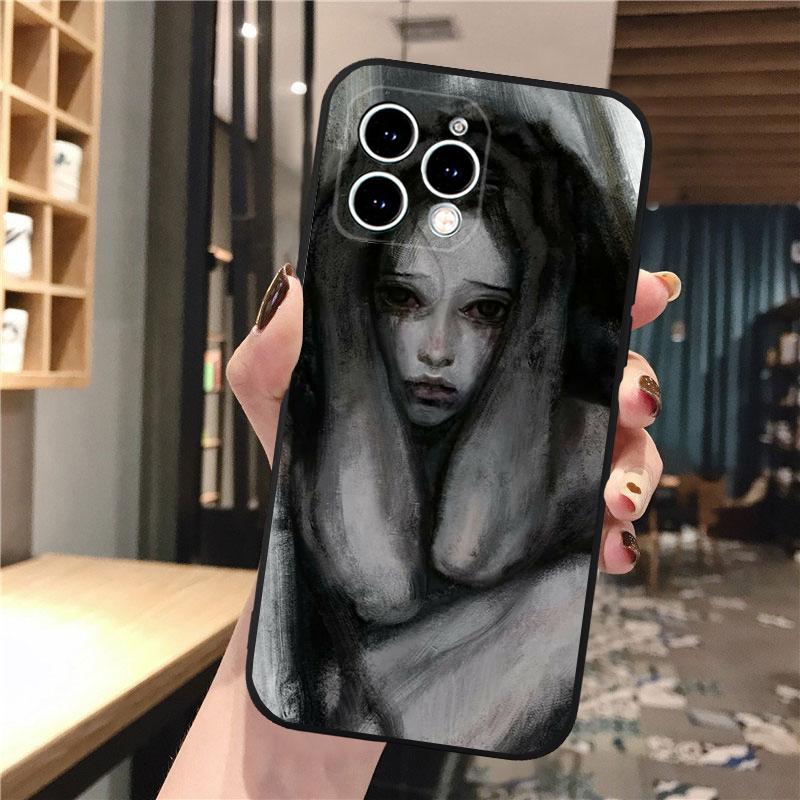 Phone Case For Iphone 17 Pro Max 17 Pro Air 16 15 14 13 Pro Max 15 16 Pro 15Plus Anime Girl Art
