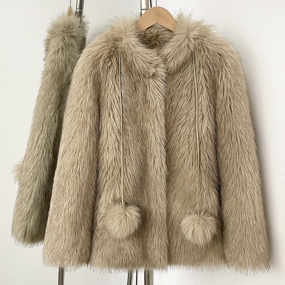 

25 Winter New Fox Fur Grass Coat for Women S