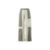 Retro Sport Color Block Casual Long Pants Women Bottoms Green DJ2720-320