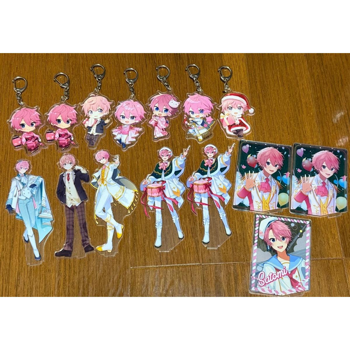 Used Satomi-kun Stoppuri Acrylic Key Chain Akky Satomi Acrylic Stand