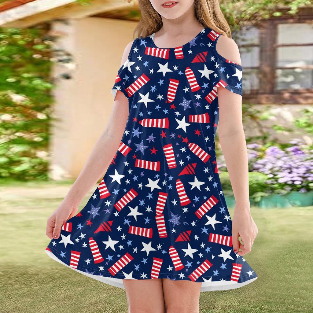 Mädchen A-Linien-Kleid - Sommerkleid Ärmellos Lässiges Sommerkleid Kleinkinderkleid