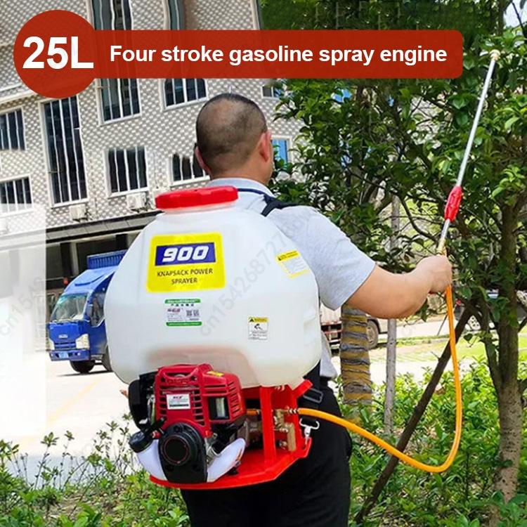 Portable Gasoline 4-Stroke 25L Backpack Pesticide Sprayer High Power Spraying Machine for Garden Orchard Lawn Weed Control