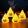 Halloween Pumpkin Night Light, LED Light-up Witch Hat Pumpkin, Spooky Cartoon Pumpkin Table Lamp for Holiday Party Decoration