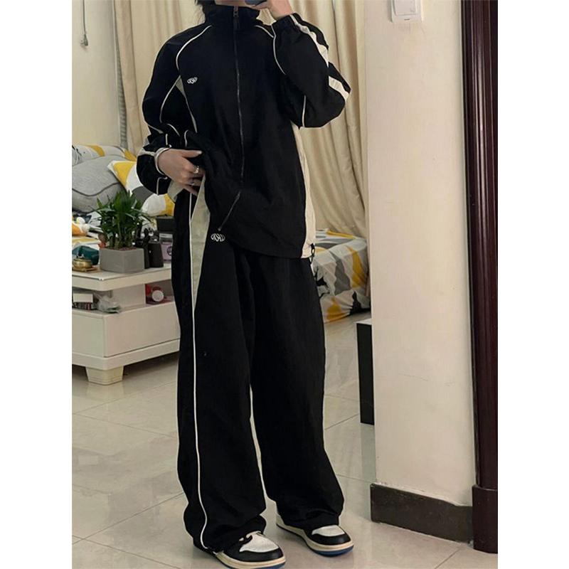 Dámské Baggy Harajuku Cargo Kalhoty Streetwear Hip Hop Wide Leg Kalhoty Parašutistické tepláky Techwear Joggers Oversized Y2K kalhoty