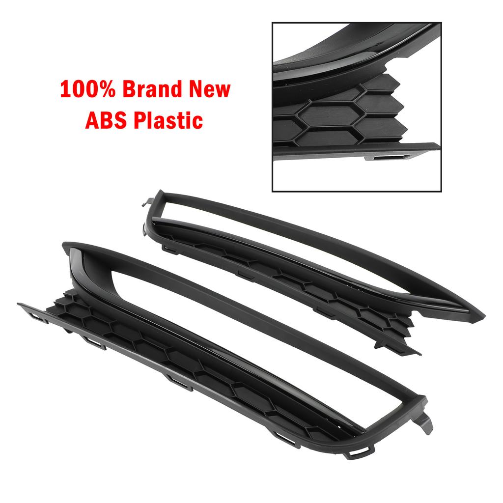 2PCS Front Honeycomb Driving Fog Light Cover Fit VW Passat 2012-2015 Black