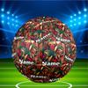Personalisierter Cristiano Ronaldo Fußball mit individuellem Namen, Größe 5, für Training & Spiel, für Teams, zum Kicken, Geschenk für Fußballbegeisterte