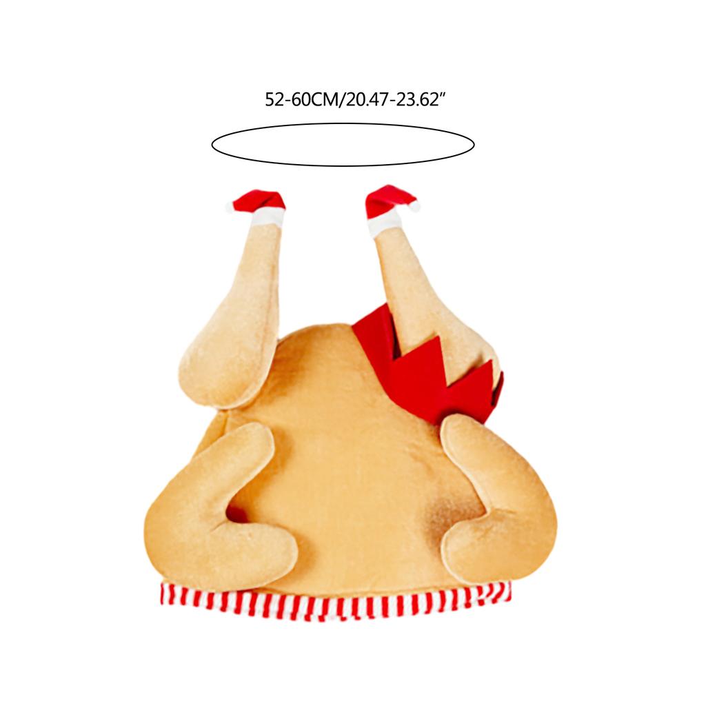 Adult Teenagers Funny Stereo Turkey Hat Thanksgiving Hat Women Ladies Hats Carnival Christmas Party Dress Up Hat