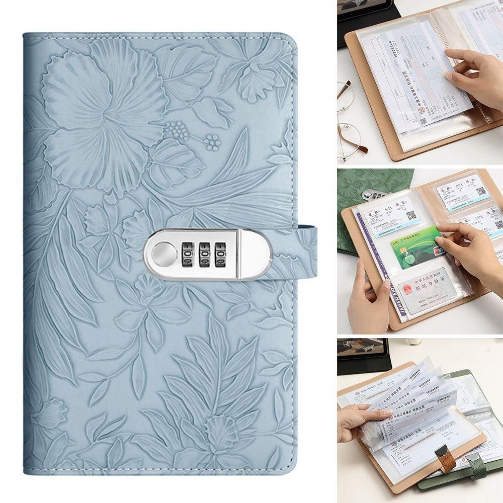 Waterproof Bank Deposit Folder Transparent Inner Page Money Collection Book