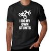 I Do My Own Stunts Mountain Bike MTB ATB Biking TShirt Cute Tops Korean Fashion Heavyweight T Shirts for Men