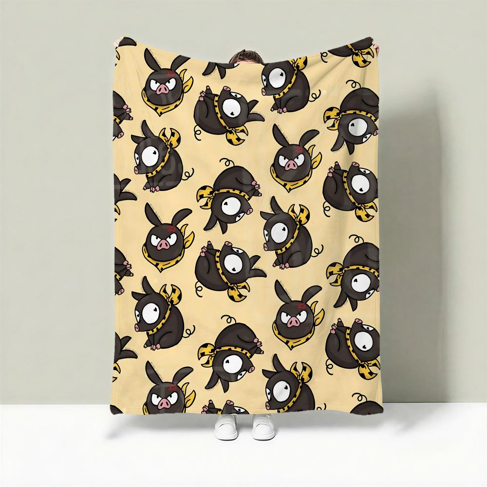 Anime R-Ranma Throw Lightweight 240g Flannel Blanket Soft Skin-friendly for Summer Cooling 75X95CM