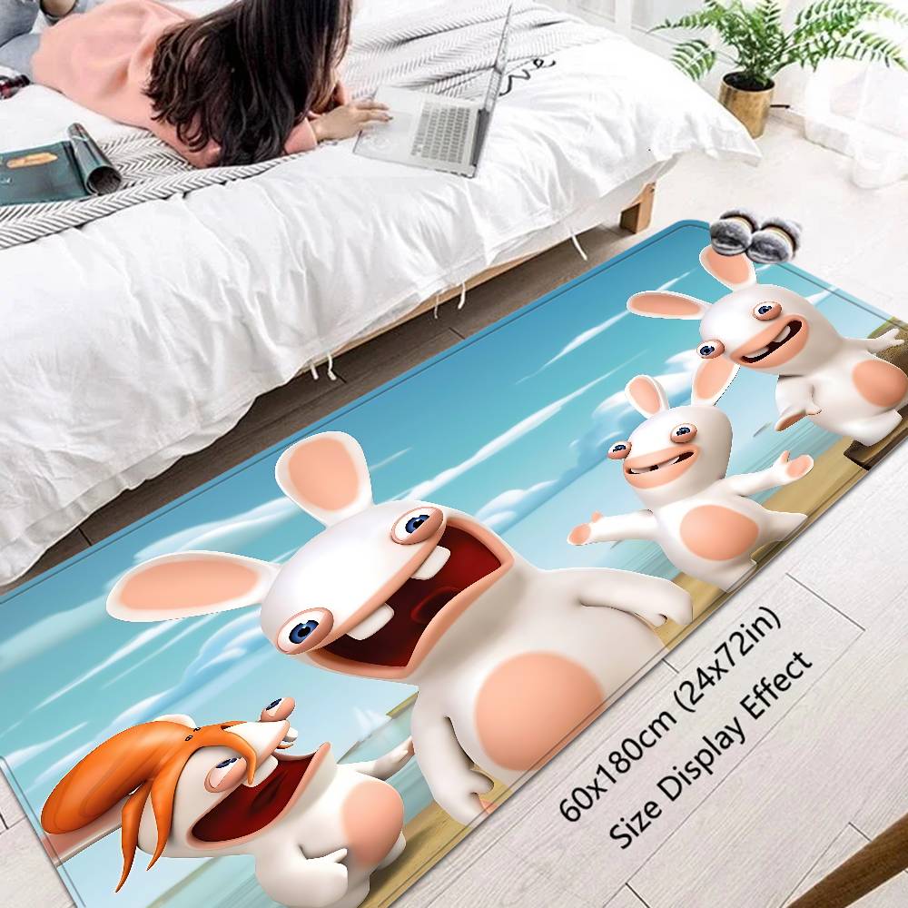 R-Rabbids I-InvasionS Door Mat Anti-slip Absorb Water Long Strip Cushion Bedroon Mat Bedside Mats