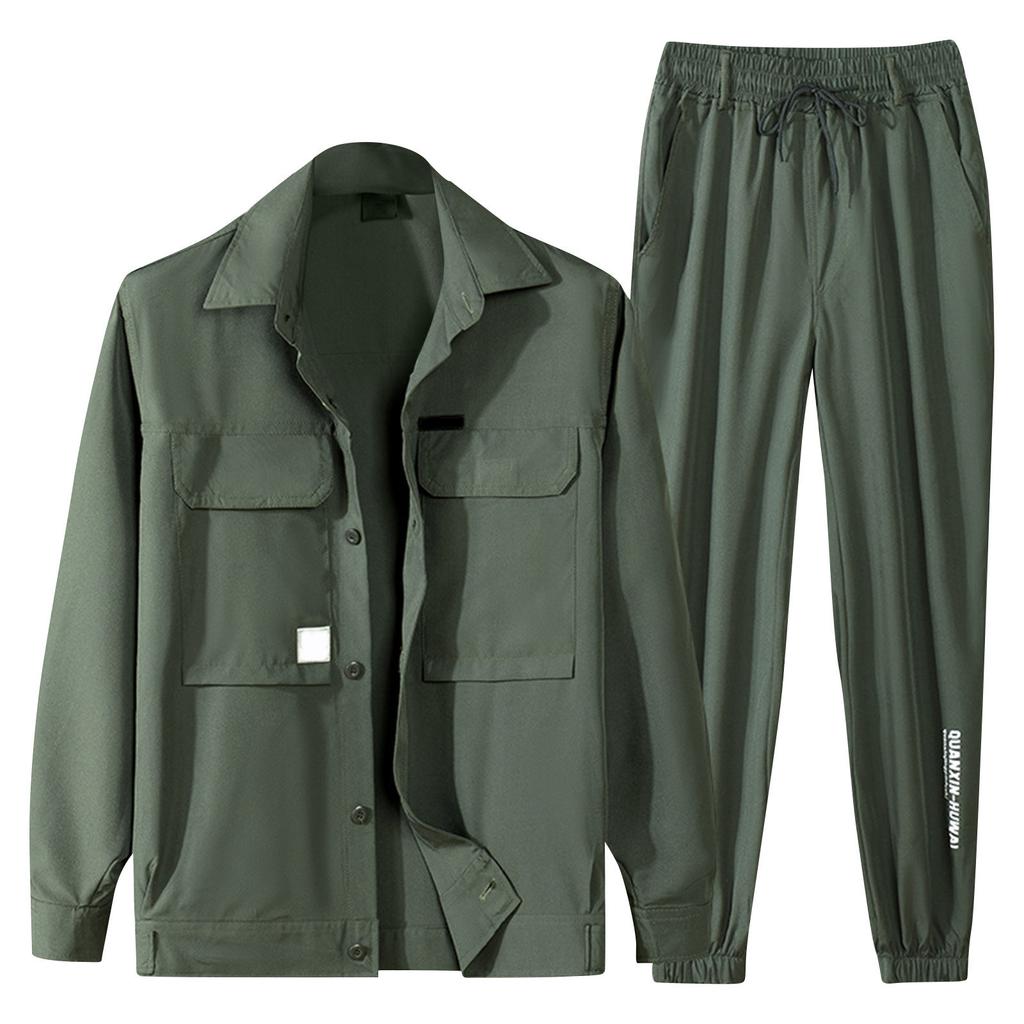 Men's Stretch Work Clothes Suit Men's Thin Quick Drying Casual Cardigan Outdoor Wear Resistant Suit