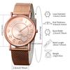 3PCS Women's Watches Fashion Heart Dial Plastic Band Analog Quartz Watch